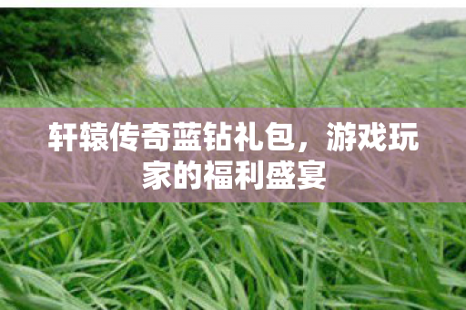 轩辕传奇蓝钻礼包，游戏玩家的福利盛宴