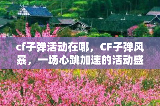 cf子弹活动在哪，CF子弹风暴，一场心跳加速的活动盛宴