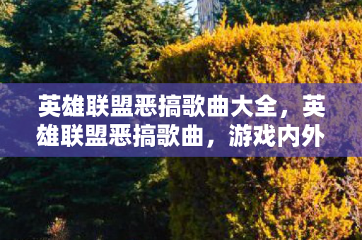 英雄联盟恶搞歌曲大全，英雄联盟恶搞歌曲，游戏内外的欢乐颂