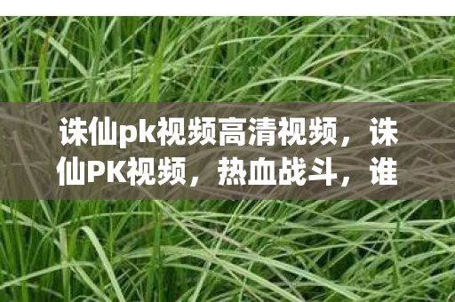 诛仙pk视频高清视频，诛仙PK视频，热血战斗，谁将封神？