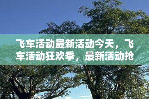 飞车活动最新活动今天，飞车活动狂欢季，最新活动抢鲜看！