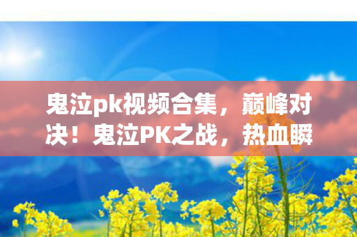 鬼泣pk视频合集，巅峰对决！鬼泣PK之战，热血瞬间回顾