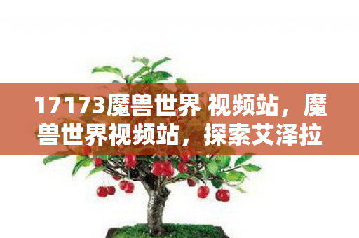 17173魔兽世界 视频站，魔兽世界视频站，探索艾泽拉斯的魔法世界与游戏文化