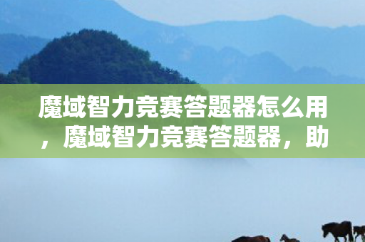 魔域智力竞赛答题器怎么用，魔域智力竞赛答题器，助力竞赛，智慧闪耀