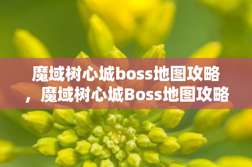 魔域树心城boss地图攻略，魔域树心城Boss地图攻略详解