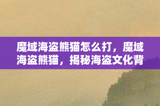 魔域海盗熊猫怎么打，魔域海盗熊猫，揭秘海盗文化背后的神秘熊猫形象