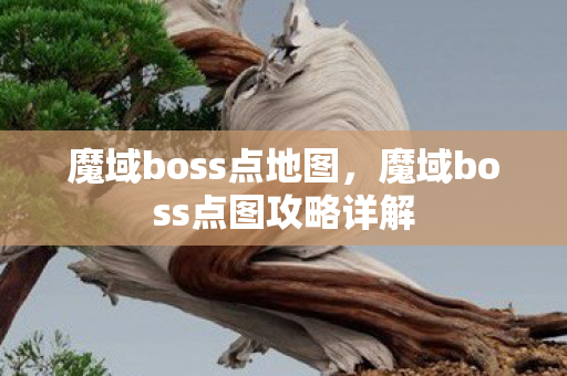 魔域boss点地图，魔域boss点图攻略详解