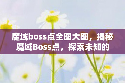 魔域boss点全图大图，揭秘魔域Boss点，探索未知的征服之旅