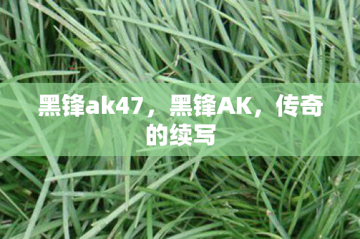 黑锋ak47，黑锋AK，传奇的续写