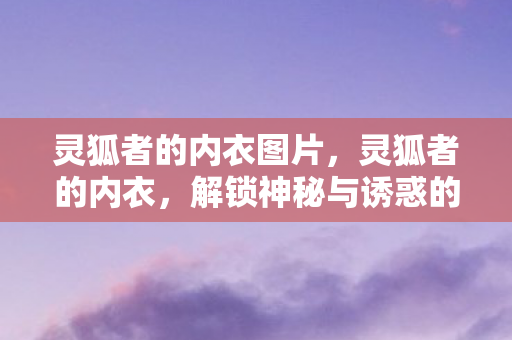 灵狐者的内衣图片，灵狐者的内衣，解锁神秘与诱惑的钥匙