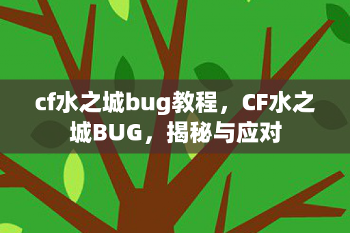 cf水之城bug教程，CF水之城BUG，揭秘与应对