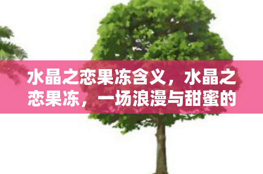 水晶之恋果冻含义，水晶之恋果冻，一场浪漫与甜蜜的邂逅