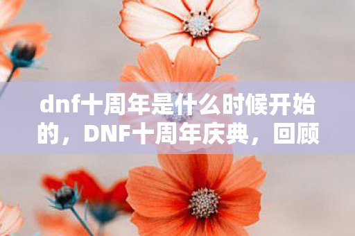 dnf十周年是什么时候开始的，DNF十周年庆典，回顾与期待