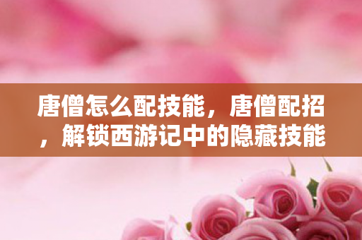 唐僧怎么配技能，唐僧配招，解锁西游记中的隐藏技能