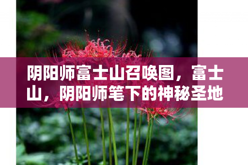 阴阳师富士山召唤图，富士山，阴阳师笔下的神秘圣地