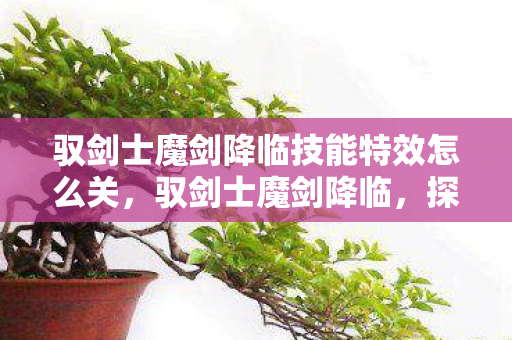 驭剑士魔剑降临技能特效怎么关，驭剑士魔剑降临，探索古老传说中的神秘力量