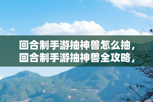 回合制手游抽神兽怎么抽，回合制手游抽神兽全攻略，提升你的游戏乐趣与实力