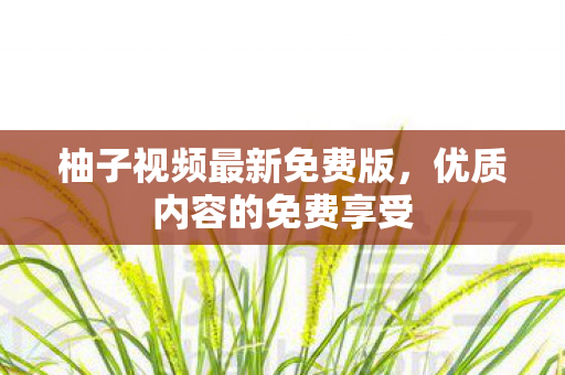 柚子视频最新免费版，优质内容的免费享受