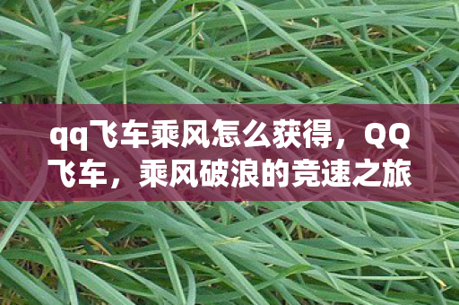 qq飞车乘风怎么获得，QQ飞车，乘风破浪的竞速之旅