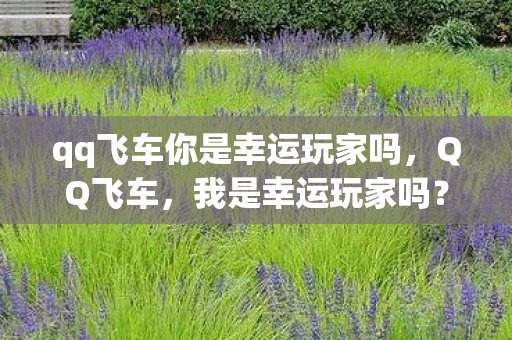 qq飞车你是幸运玩家吗,QQ飞车,我是幸运玩家吗? qq飞车你是幸运玩家吗,QQ飞车,我是幸运玩家吗?