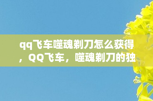 qq飞车噬魂剃刀怎么获得，QQ飞车，噬魂剃刀的独特魅力