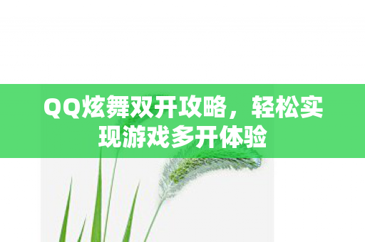 QQ炫舞双开攻略，轻松实现游戏多开体验