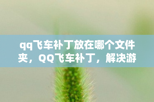 qq飞车补丁放在哪个文件夹，QQ飞车补丁，解决游戏问题，提升体验