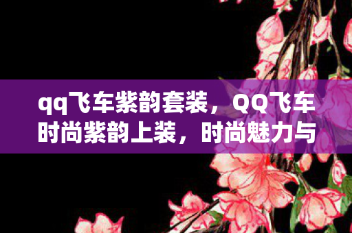 qq飞车紫韵套装，QQ飞车时尚紫韵上装，时尚魅力与游戏风采的完美结合
