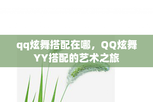 qq炫舞搭配在哪，QQ炫舞YY搭配的艺术之旅