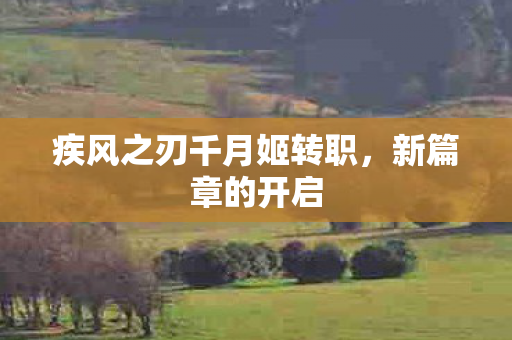 疾风之刃千月姬转职,新篇章的开启 疾风之刃千月姬转职,新篇章的开启