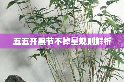 五五开黑节不掉星规则解析 五五开黑节不掉星规则解析
