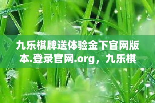 九乐棋牌送体验金下官网版本.登录官网.org，九乐棋牌，探索数字娱乐的新境界