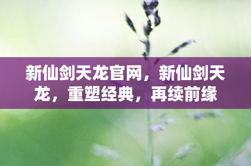 新仙剑天龙官网，新仙剑天龙，重塑经典，再续前缘