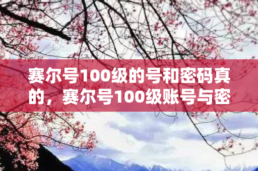 赛尔号100级的号和密码真的，赛尔号100级账号与密码的获取，合法与非法之间的抉择