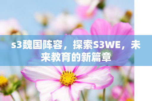 s3魏国阵容，探索S3WE，未来教育的新篇章