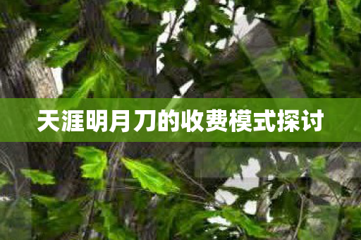 天涯明月刀的收费模式探讨 天涯明月刀的收费模式探讨