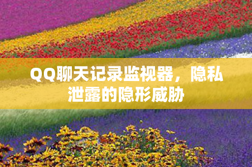 QQ聊天记录监视器，隐私泄露的隐形威胁