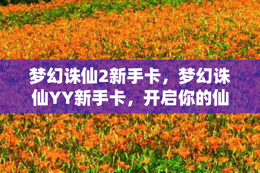 梦幻诛仙2新手卡，梦幻诛仙YY新手卡，开启你的仙侠之旅