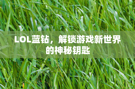 LOL蓝钻，解锁游戏新世界的神秘钥匙