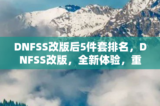 DNFSS改版后5件套排名，DNFSS改版，全新体验，重塑未来