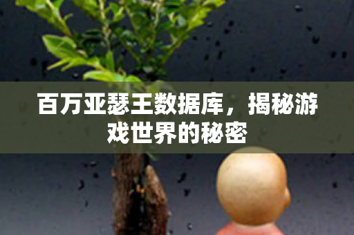 百万亚瑟王数据库，揭秘游戏世界的秘密