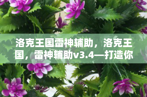 洛克王国雷神辅助,洛克王国,雷神辅助v3.4—打造你的专属神宠 洛克王国雷神辅助,洛克王国,雷神辅助v3.4—打造你的专属神宠