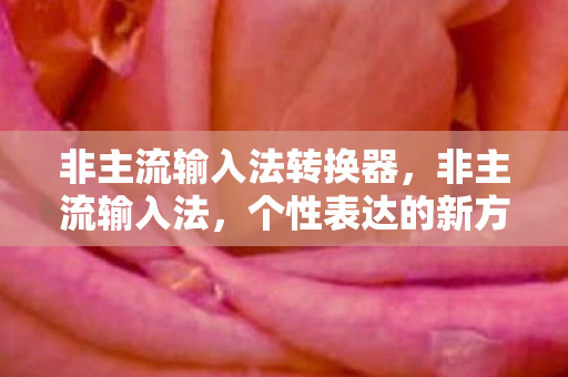 非主流输入法转换器，非主流输入法，个性表达的新方式