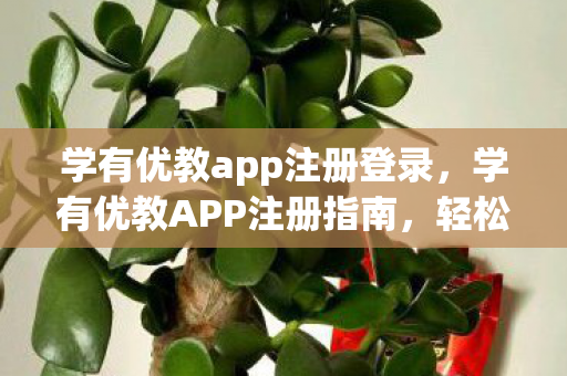 学有优教app注册登录，学有优教APP注册指南，轻松几步，开启智慧教育之旅