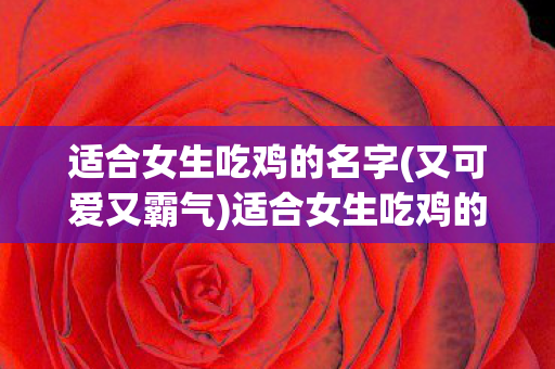 适合女生吃鸡的名字(又可爱又霸气)适合女生吃鸡的名字