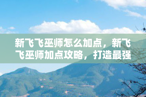 新飞飞巫师怎么加点，新飞飞巫师加点攻略，打造最强法师的秘诀