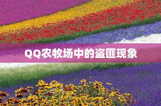 QQ农牧场中的盗匪现象 QQ农牧场中的盗匪现象
