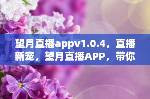 望月直播appv1.0.4，直播新宠，望月直播APP，带你领略不一样的直播盛宴