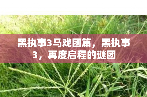 黑执事3马戏团篇，黑执事3，再度启程的谜团