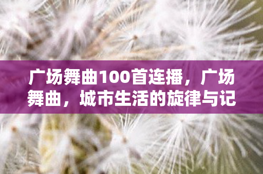 广场舞曲100首连播，广场舞曲，城市生活的旋律与记忆